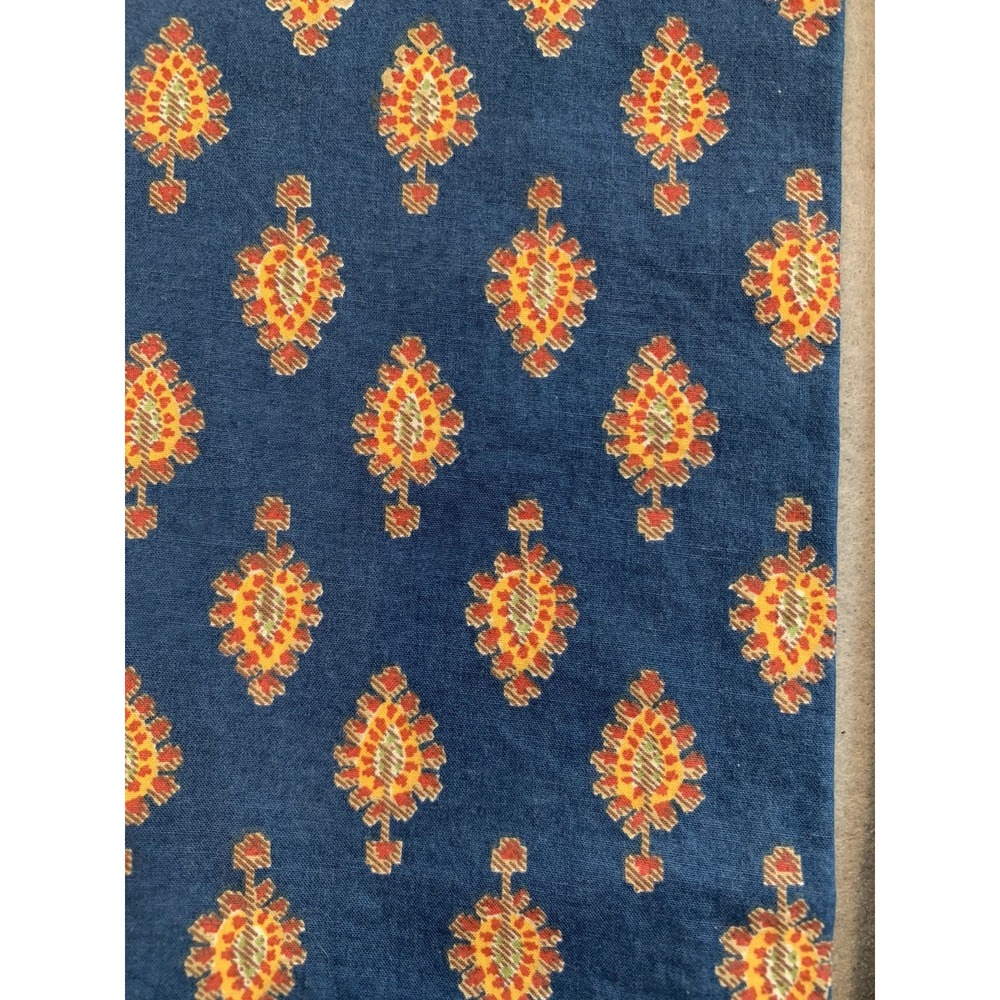 VTG William Sonoma Napkins Blue Red Yellow Ikat Tree 20" x 20" Set of 8 - Picture 2 of 5
